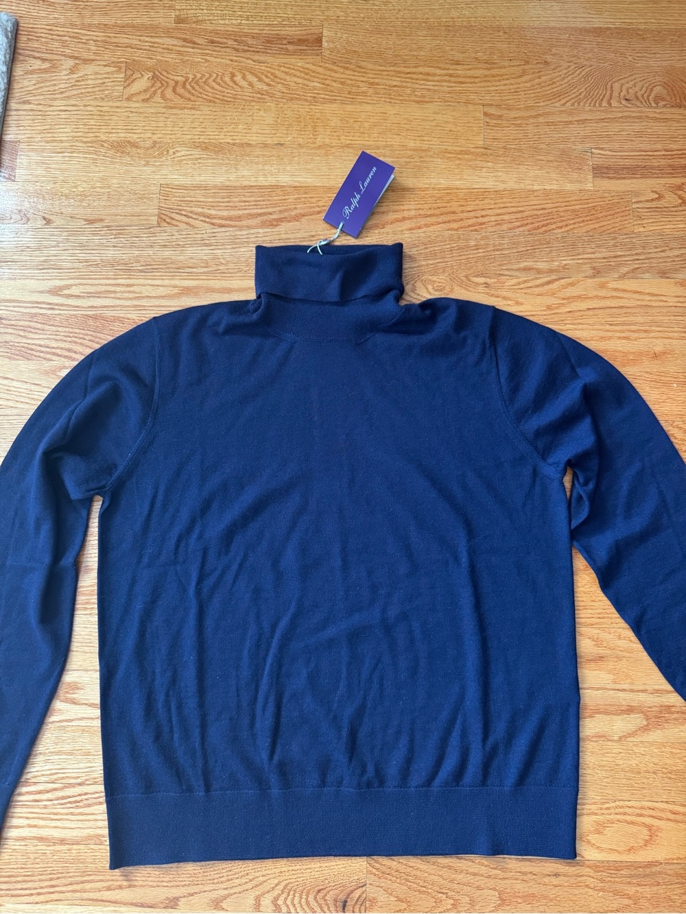Ralph Lauren Purple Label Women's Navy Turtleneck Sweater XL